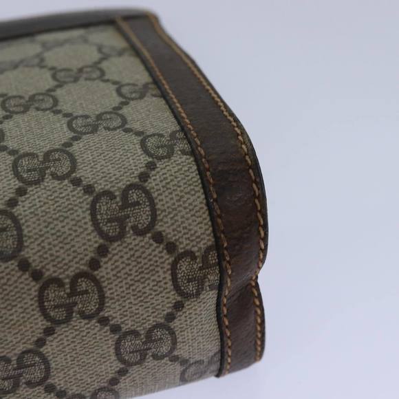 GUCCI GG Supreme Web Sherry Line Clutch Bag PVC Beige Red 84 01 001 Auth th5211 - Picture 7 of 16